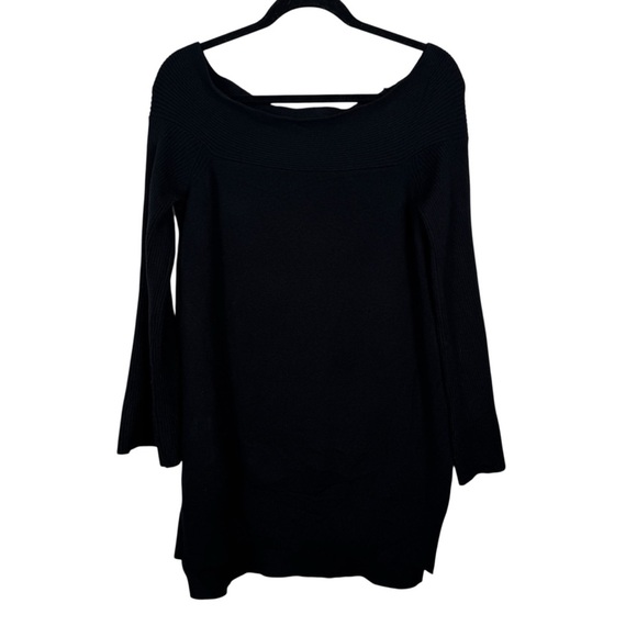 Anthropologie Black Elise Ribbed Tunic Sweater, Size M - Picture 5 of 11